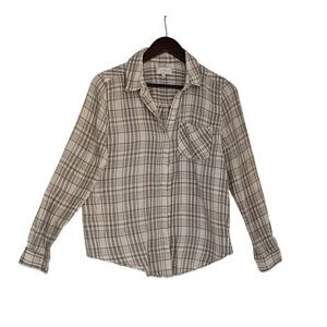 Lucky Brand Y2K Vintage Plaid Button Down Shirt‎ Long Sleeve Casual Womens S/P